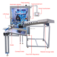 Machine d'impression sérigraphique rotative automatique 1 couleur pour gobelets en plastique, verre, papier – Impression de LOGO PP PVC monocouleur