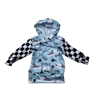 Kaus Hoodie Anak-anak Laki-laki Butik Kustom Keluaran Baru Kaus Hoodie Bayi Balita Laki-laki Sepatu Checker Pakaian Cetak 2022