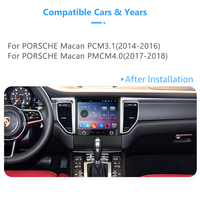 8.4 "Android13.0 Octa-core 4G + 64G CarPlay DSP AndroidAuto 4G TPMS DVR WIFI OBD2 DVR DAB Autoradio pour PORSCHE MACAN 2014-2016