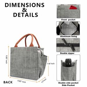 Sac à lunch isotherme léger, sac à lunch étanche pour hommes et femmes, porte-bouteille pliable compact - Product Image 2