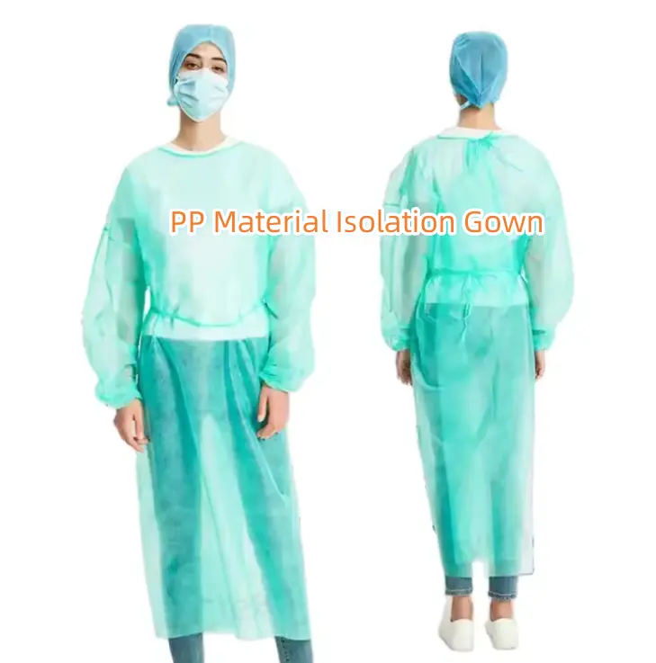 Vliesstoff-Chirurgikleid Krankenhaus medizinischer Schutzanzug Einwegkleid SMS Sicherheitsbekleidung Anzug für Herren Isolationskleider