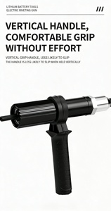 Adaptateur de pistolet à rivets facile à utiliser, installation rapide, <span class=keywords><strong>fixation</strong></span> ferme, conception anti-chute, compatible avec perceuse au lithium 21V. - Product Image 3