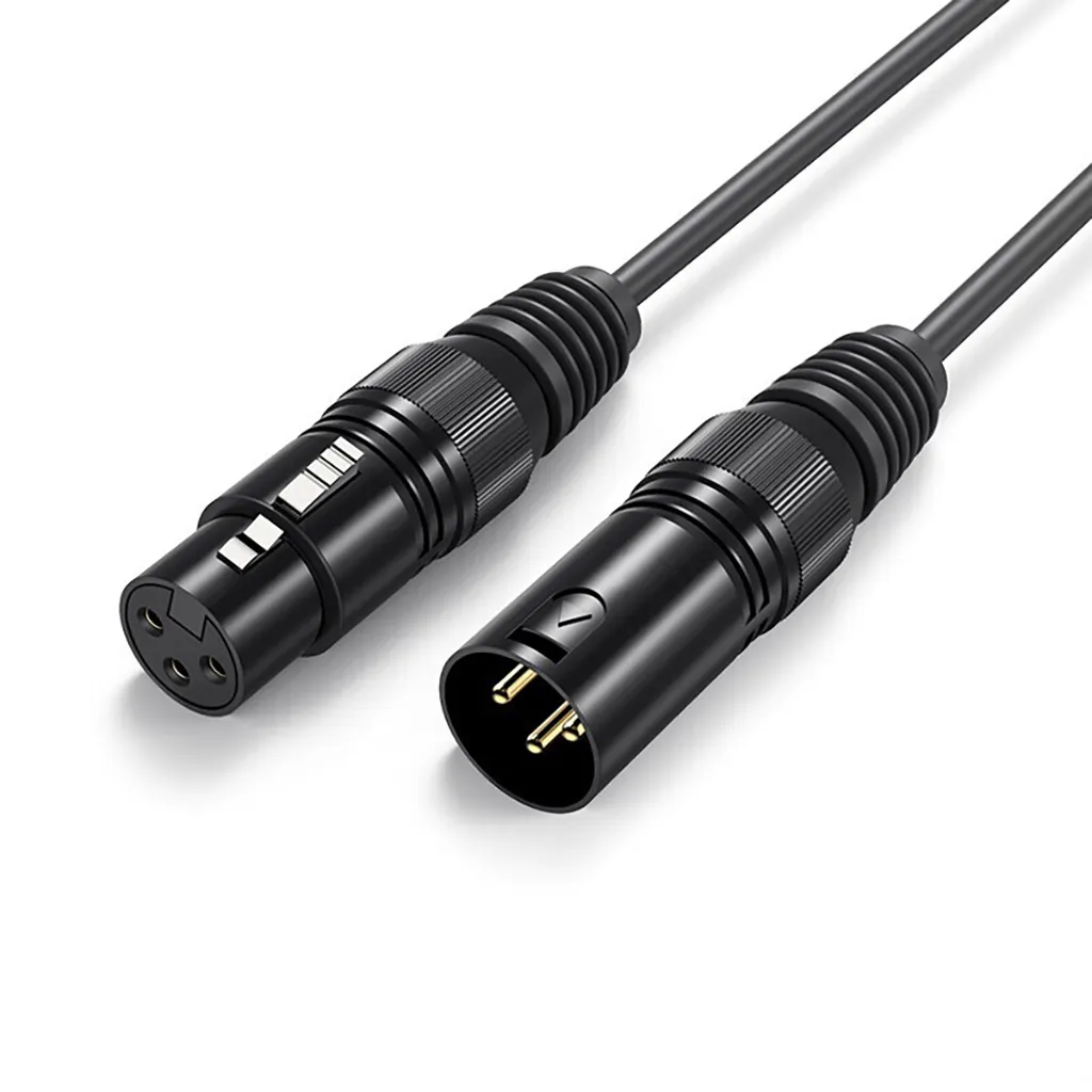 Cable de serpiente Xlr personalizado 100M macho a hembra Cable de audio de micrófono de alta calidad Negro 3pin Hifi Balanced Xlr Cable