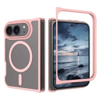 Coque de téléphone pliable magnétique à chargement sans fil intégrale en TPU mat avec double cadre avant et arrière pour iPhone 18 – Vente en gros usine