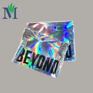 Sobres de correo de aluminio adhesivos coloridos y respetuosos con el medio ambiente, bolsas metálicas de arcoíris, papel holográfico