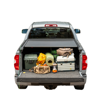Couverture de benne rétractable robuste pour camionnettes Ford F150 F250 F350, design à profil bas, pliage quadruple par GMC
