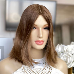 Peluca Judía Eslava 2025, Cabello Virgen Brasileño Remy Liso Sedoso, Color Rubio Miel, Sin Enredos, Sin Caída, Mini Capas, Envío Gratis - Product Image 1