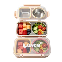 SS304 Magnetronbestendige 400ml Kinder Snackbox RVS Lunchbox Bento Box