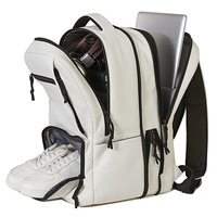 Sac à dos extensible en velours, grande capacité, sac de voyage d'affaires, fermeture à glissière, sac à dos de jour