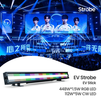 Barre de stroboscope LED EV Stick IP30 pour intérieur, 448 LED RGB + 112 LED CW, 15800lm, DMX512 RDM, pour éclairage de scène, concert, événement en direct, studio TV