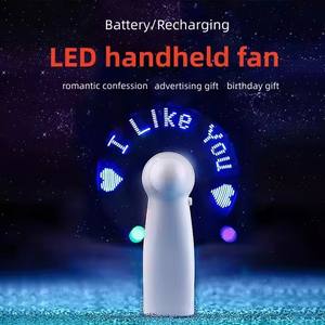 MHK90 Mini ventilateur en plastique portable Creative Flexible LED Cooler Cooling Characters Word - Product Image 4