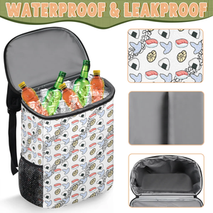 Mochila térmica con aislamiento con estampado de <span class=keywords><strong>sushi</strong></span> salmón personalizado resistente al agua de gran capacidad superventas - Product Image 4