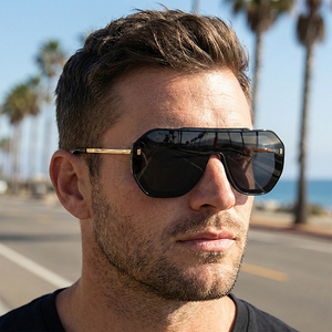 <span class=keywords><strong>Gafas</strong></span> <span class=keywords><strong>de</strong></span> Sol al por Mayor 2026 para Hombre y Mujer, Logotipo Personalizado, Alta Calidad, Protección UV400, Personalidad, Moda, Clásicas, Extra Grandes - Product Image 1
