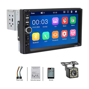 Reproductor MP5 para Auto de 7 Pulgadas 1 Din, Bluetooth, <span class=keywords><strong>MP4</strong></span>/MP5 Todo en Uno, Cámara de Reversa, Video para Auto 7018B - Product Image 1
