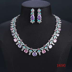 XUPING plaqué or mariage mariée fleur synthétique cubique zircone cristal luxe exagérer fine femmes mode mariée ensemble de bijoux - Product Image 6