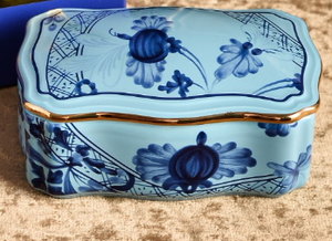 Juego de Té y Café de Cerámica con Diseño Floral Azul, Estilo Oriental, Duradero, para la Hora del Té - Product Image 6