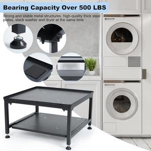 700LBS Charge Machine À <span class=keywords><strong>Laver</strong></span> Stand Base En Acier Avec Plateau Extensible Machine À <span class=keywords><strong>Laver</strong></span> En Métal Stand Meubles Linge Piédestal - Product Image 4