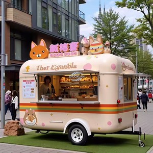 Chariot à glaces mobile, camion de restauration pour mariage, bar à bière et café, remorque - Product Image 6