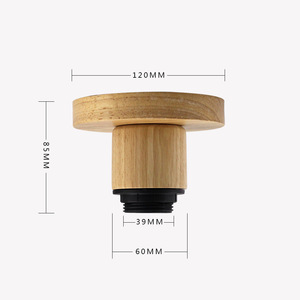 Wooden Ceiling Light Base E27 120mm Diameter 85mm Height For Home Lighting - Product Image 1