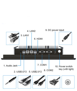 Tốt nhất người bán 21.5inch Intel J1900/j6412 công nghiệp không quạt PC với IP68 2 * COM 2 * USB PC Bảng điều chỉnh công nghiệp - Product Image 4