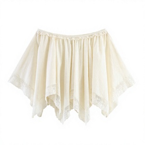 MYST&ZA Débardeur Femme Vintage Tissé Écologique 100% Polyester Été 2026 Sexy Épaules Dénudées Dentelle Superposée 5107005 - Product Image 2