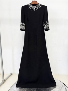 OUDINA Nuovo Abito <span class=keywords><strong>da</strong></span> <span class=keywords><strong>Sera</strong></span> Invernale alla Moda con Perline e Strass, Lungo, <span class=keywords><strong>Taglie</strong></span> Forti 3XL, Elegante Abito <span class=keywords><strong>da</strong></span> Cerimonia per Donna - Product Image 3