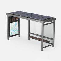 Abri de bus LED lumineux avec éclairage RGB, design architectural nocturne, sécurité extérieure pour le transport, personnalisation OEM, vente en gros