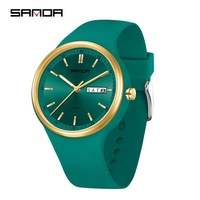 OEM SANDA mode sport femmes montres étanche double calendrier fonction étanche étudiant montre à Quartz 6213