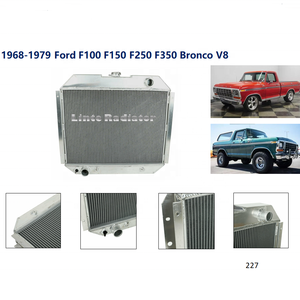 Radiador LINTE Totalmente de Aluminio para <span class=keywords><strong>Ford</strong></span> <span class=keywords><strong>F100</strong></span> F150 F250 F350 <span class=keywords><strong>Bronco</strong></span> V8 de 1968-1979 - Product Image 2