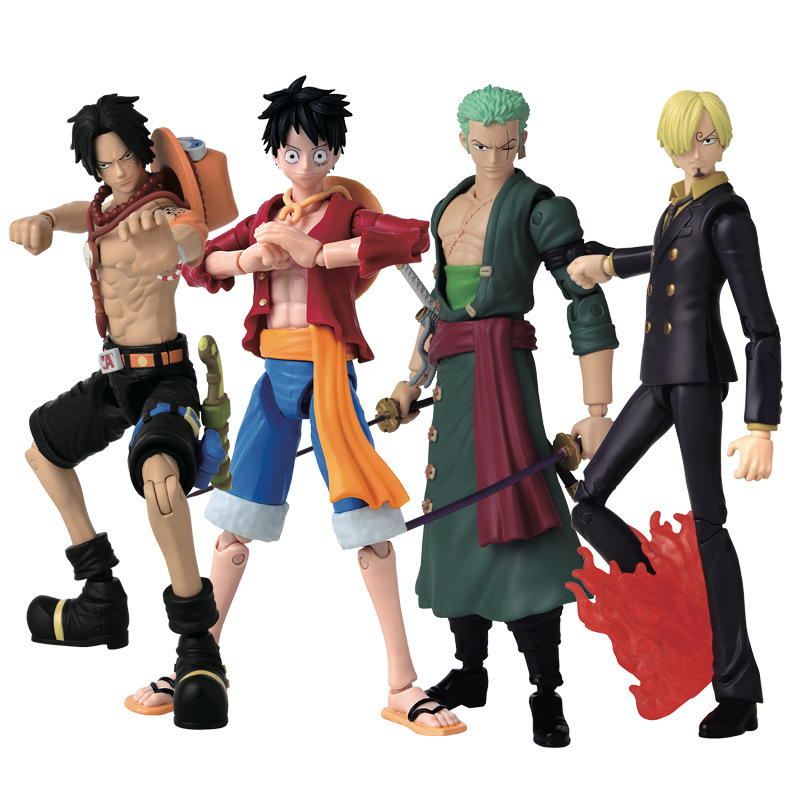 BANDAI Grandista One Piece Luffy Zoro ACE Sanji SHF Action Figure