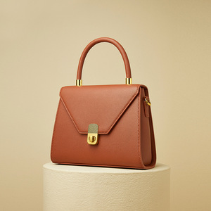 2023 sacs à main à bandoulière de luxe pour femmes Design <span class=keywords><strong>carré</strong></span> élégant Logo personnalisé fermeture de couverture en cuir véritable pour femmes et filles - Product Image 2