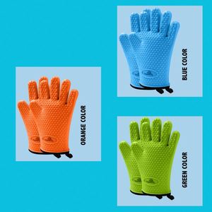 Gants de four en silicone avec doigts, imperméables, isolation thermique, protection haute température pour la cuisson, la cuisine, le barbecue et la cuisine - Product Image 4