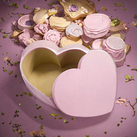Boîte à fleurs de luxe en forme de cœur pour la Saint-Valentin, finition brillante, vernissage rigide, idéale pour l'emballage cadeau et le stockage de médicaments