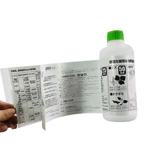 Aangepaste Zelfklevende Spiegel Gecoat Pesticide Fles Papier Label Multilayer Label Voor Bestrijdingsmiddelen