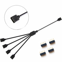Kabel 12V 4pin 5V 3pin untuk Lampu LED PC Strip ARGB RGB Motherboard Komputer Kabel Sinkronisasi RGB Hub Kabel Ekstensi RGB