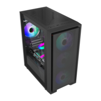 SAMA Nueva llegada Game Computer case Rtx 3090 Pc Cases Personalizar Logo Micro Atx case con ventiladores de refrigeración RGB