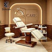Table de massage électrique de luxe pour spa facial, 3 moteurs, pour salon de beauté, cosmétique, maquillage des sourcils, par le fabricant Gold 3 Motors