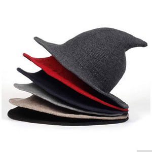 Sombrero <span class=keywords><strong>de</strong></span> Bruja <span class=keywords><strong>de</strong></span> Lana para Halloween, Decoración Festiva para Mujeres, Sombrero <span class=keywords><strong>de</strong></span> Mago y Bruja <span class=keywords><strong>de</strong></span> Moda, Sólido y Diversificado - Product Image 4