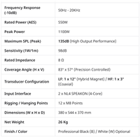 OEM/ODM I.E.Voice Enceinte coaxiale hybride Nd-Fe à flux élevé de 12 pouces pour système Line Array, personnalisable et en gros