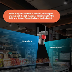 Détecteur <span class=keywords><strong>de</strong></span> fumée intelligent, caméra <span class=keywords><strong>de</strong></span> sécurité, système d'alarme IA, sirène intégrée, lumière, réseau 4G SIM <span class=keywords><strong>WiFi</strong></span>, caméra PTZ CCTV, cloud CMOS - Product Image 6