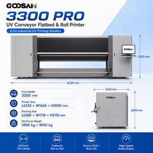 Impresora UV de cama plana con cinta transportadora de 3300 mallas, tipo gabinete, para producción de pancartas, sistema de impresión de grado industrial. - Product Image 1