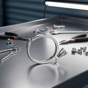 Raccord de tuyauterie industriel <span class=keywords><strong>JLE</strong></span> à pince simple en acier inoxydable 304 poli, de type moyen, robuste, qualité supérieure, réglable en pouces - Product Image 3