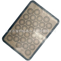 Tapis de cuisson rond pour macarons, résistant aux hautes températures, antiadhésif, compatible four, pour biscuits, 42*29.5cm