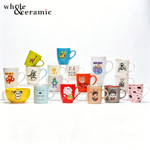 Taza de Café de Cerámica con Diseño Minimalista de Líneas Negras de Animales, Venta al por Mayor de Fábrica, Taza Personalizada con Estampado Completo de Gatos y Perros - Product Image 5