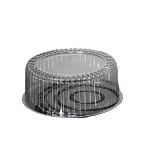 High Quality Disposable 12 inch Clear Plastic Round Cake Containers Mass Customization Cake Box with High Dome Lid