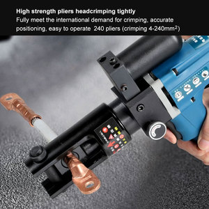 Pince à sertir <span class=keywords><strong>hydraulique</strong></span> électrique YZ240A, petite pince à sertir rapide pour fils, pince à sertir portable pour électricien - Product Image 4