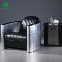 Moontree Vintage Aviator Furniture Fauteuil Club en cuir véritable Industrial Loft Tomcat Aviator Chair for Hotel
