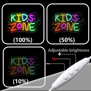 Kids Zone Letreros Neon LED indoor hanging ambient light shop <b>sign</b> wall decoration light entrance indicator light luminous <b>sign</b> - Product Image 2