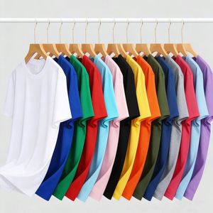 Hot Sale Casual Cotton Lightweight 180gsm 100% <b>Comb</b> Cotton Summer Short Sleeve Tee Round Neck Solid Color Unisex T-Shirt - Product Image 2