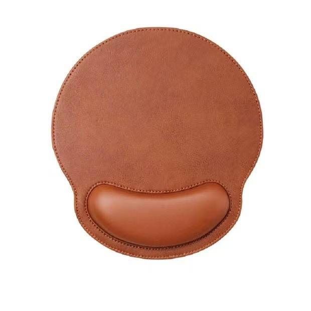 Tapis de souris de protection pour poignet [PUBrun rond]